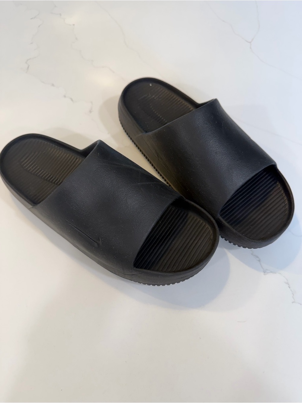 Nike Men's Calm Black Slide Sandals - Cushioned Slip-On Slides
